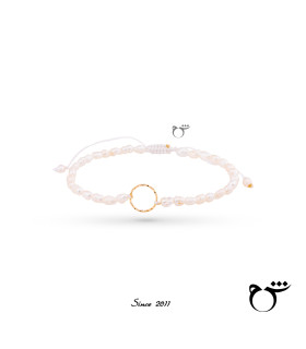 دستبند حلقه تراش مروارید ریز-گالری شیدا مجد