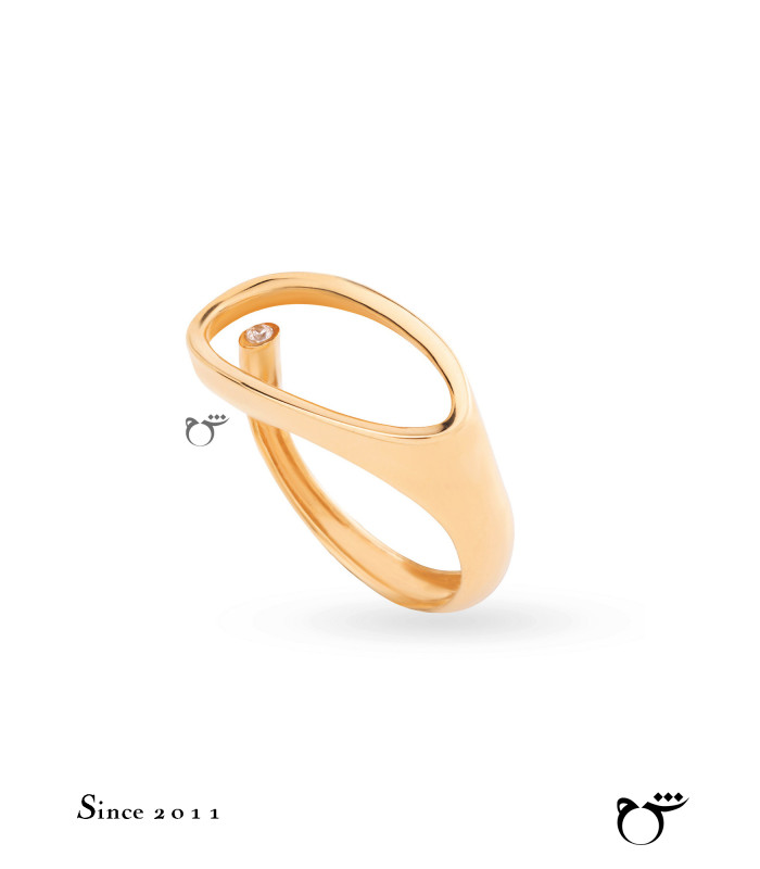 انگشتر بیضی تک نگین