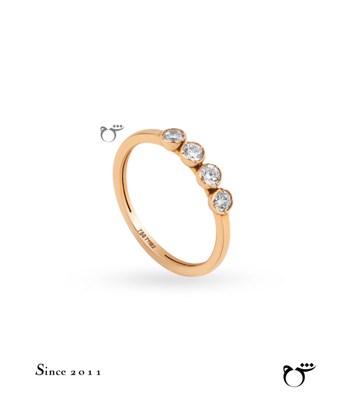 انگشتر 4 نگین زیرکن