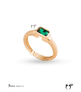 انگشتر باگت تورمالین افقی