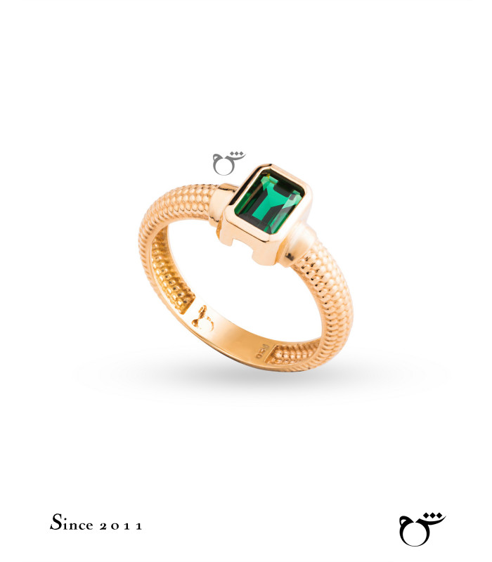 انگشتر باگت تورمالین عمودی