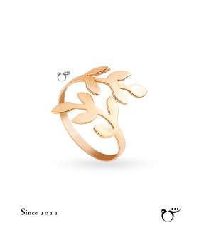 عکس جدید‌ترین انگشتر طلا برگ زیتون