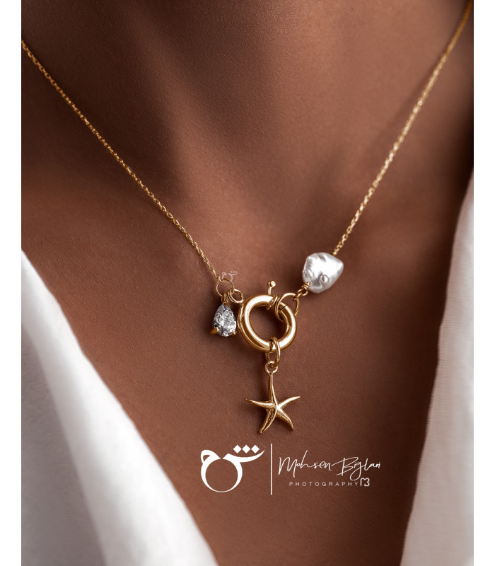 گردنبند ستاره دریایی باروک - گالری شیدا مجد