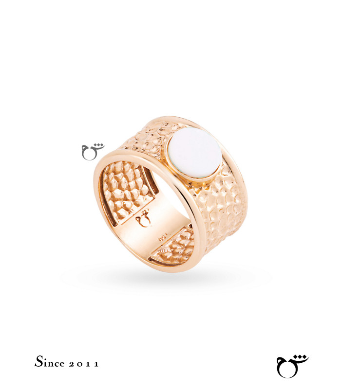 انگشتر مراکشی صدف سفید