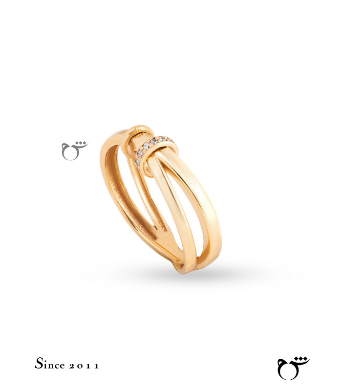 انگشتر ضربدری حلقه نگینی