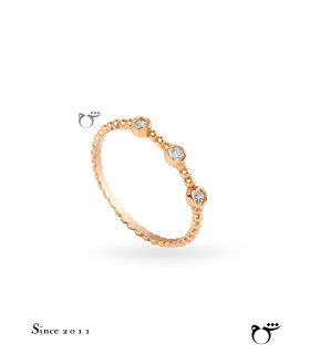 انگشتر گوارسه و 3 نگین