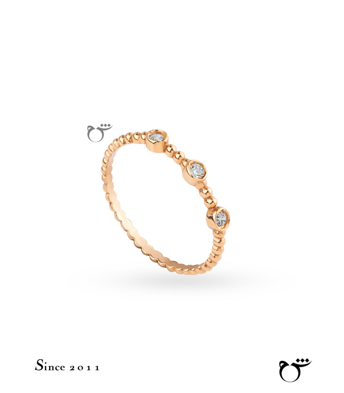 انگشتر گوارسه و 3 نگین