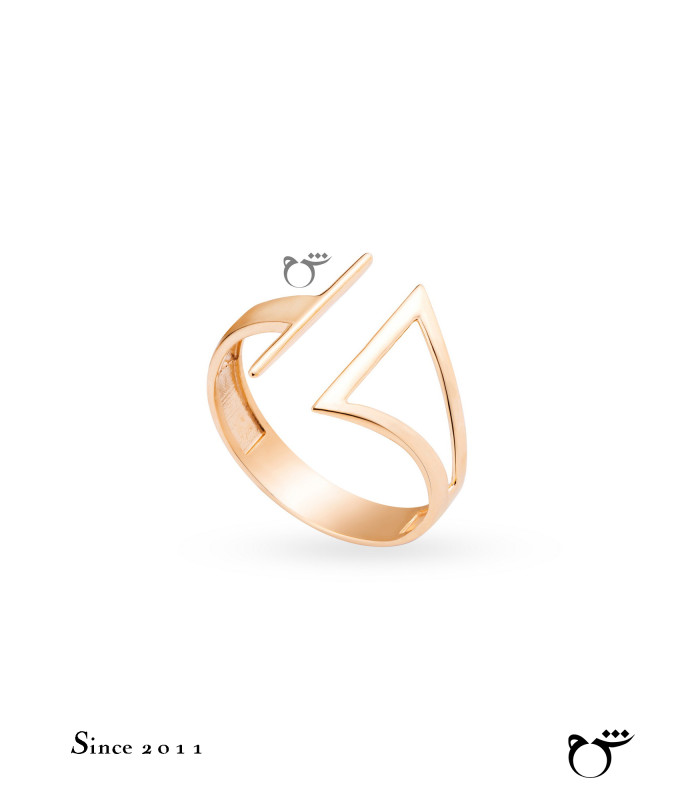 انگشتر مثلث و خط-گالری شیدا مجد