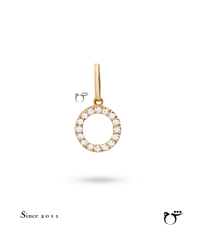 آویز دایره نگینی