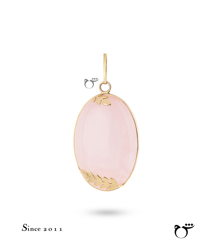 آویز رز کوارتز گندم-گالری شیدا مجد