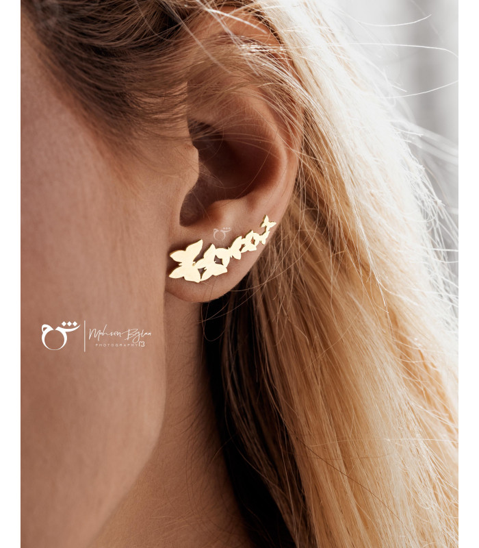 گوشواره چند پروانه - گالری شیدا مجد