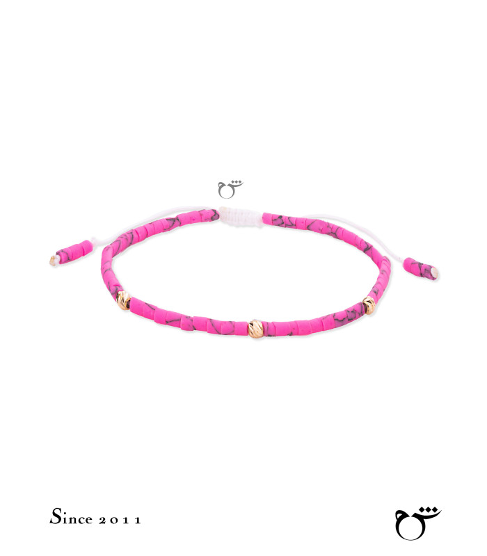 دستبند 3 البرنارد حدید صورتی باربی مرمری-گالری شیدا مجد