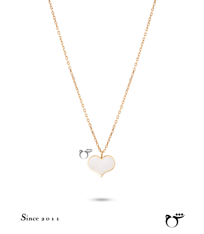 کودک گردنبند قلب سفید-گالری شیدا مجد