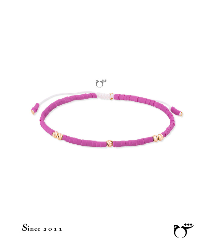 دستبند 5 البرنارد حدید صورتی چرک