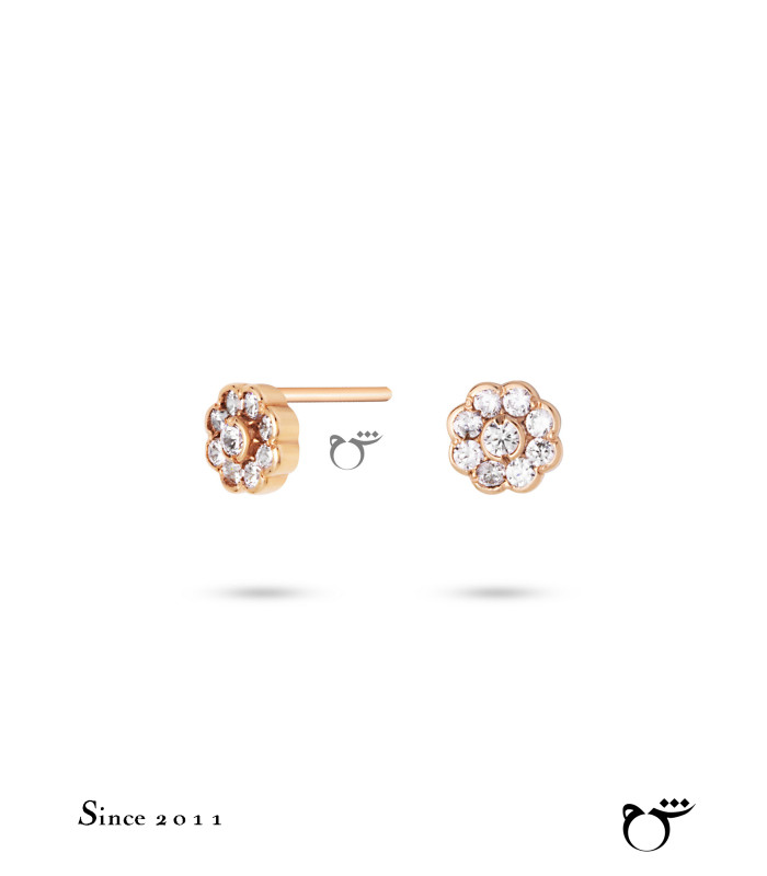 گوشواره فلاور متوسط-گالری شیدا مجد