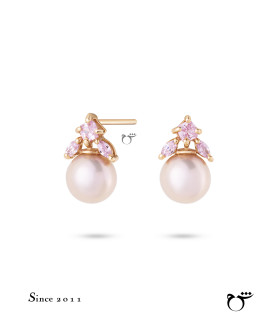 گوشواره بالیو رز کوارتز