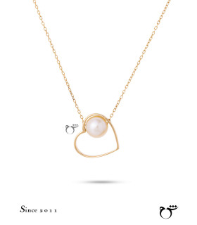 گردنبند قلب و مروارید