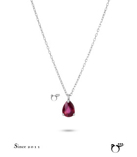 گردنبند جواهر اشک گارنت-گالری شیدا مجد