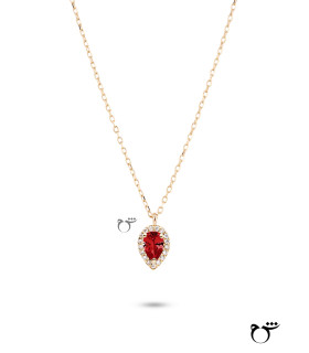 گردنبند اشک نگینی گارنت