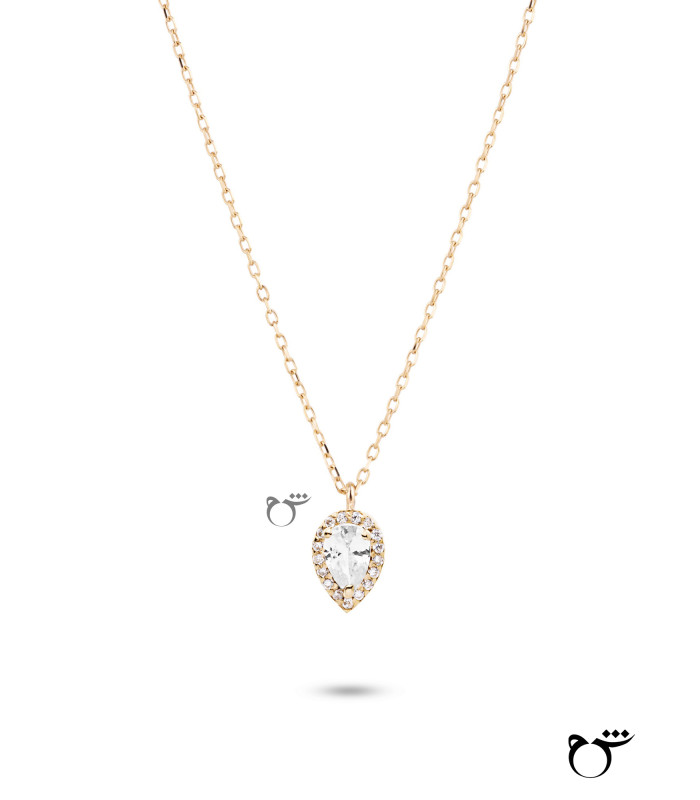 گردنبند اشک نگینی زیرکن-گالری شیدا مجد