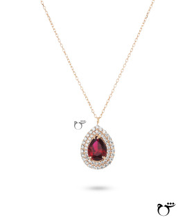 گردنبند خاتون گارنت-گالری شیدا مجد