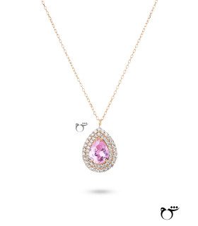 گردنبند خاتون رزکوارتز-گالری شیدا مجد