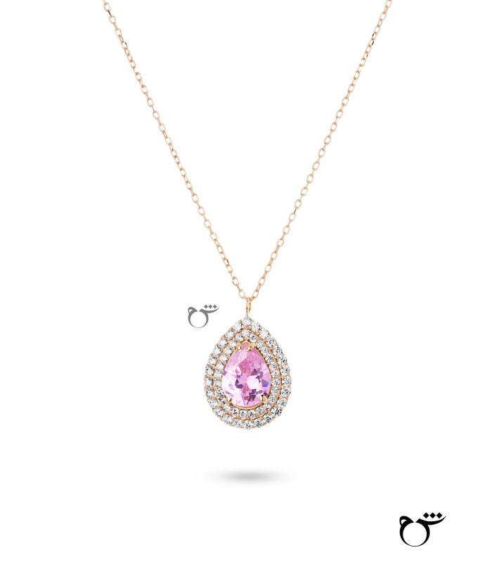 گردنبند خاتون رزکوارتز-گالری شیدا مجد