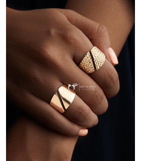 انگشتر مورب ساده-گالری شیدا مجد