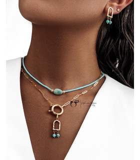 گوشواره مراکشی و فیروزه-گالری شیدا مجد