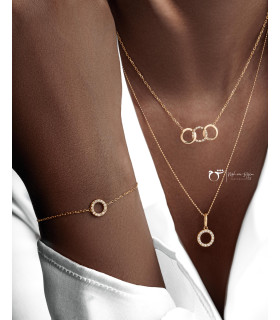 آویز دایره نگینی-گالری شیدا مجد