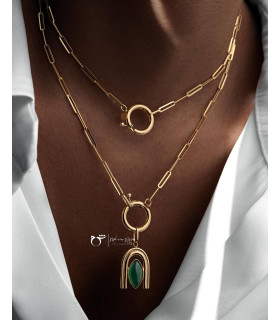 گردنبند چوکر لینک S و قفل متوسط-گالری شیدا مجد