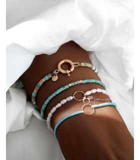 دستبند حلقه تراش مروارید ریز-گالری شیدا مجد