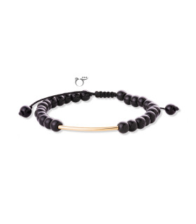 مردانه دستبند هلالی اونیکس براق-گالری شیدا مجد