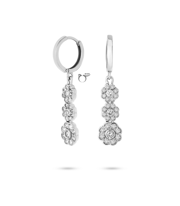 گوشواره هوک جواهر 3 فلاور