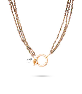 گردنبند قفل مدبر سواروسکی سبز-گالری شیدا مجد