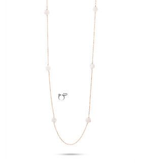 گردنبند رولباسی رز سفید-گالری شیدا مجد