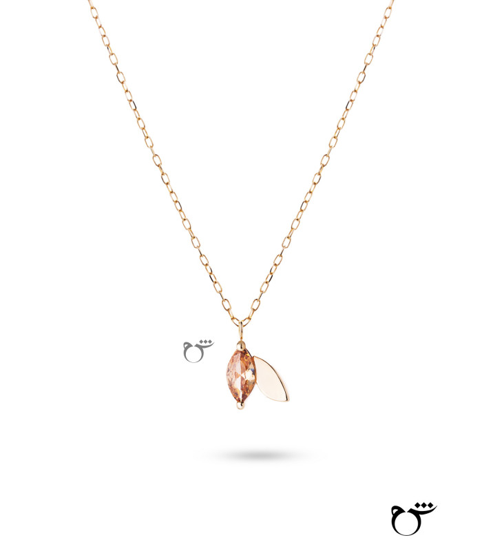 گردنبند برگ پاییزی-گالری شیدا مجد