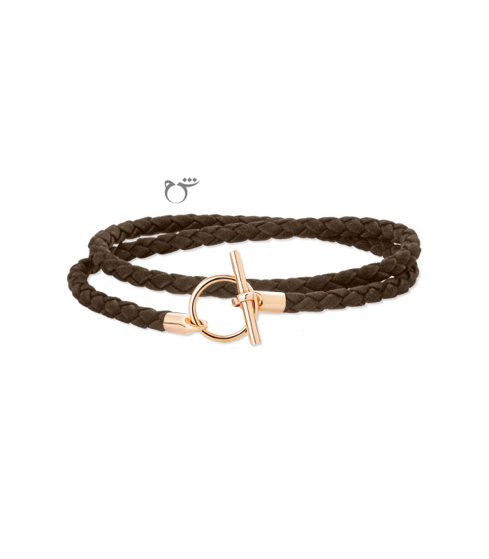 مردانه دستبند قفل لاو جیر قهوه ای-گالری شیدا مجد