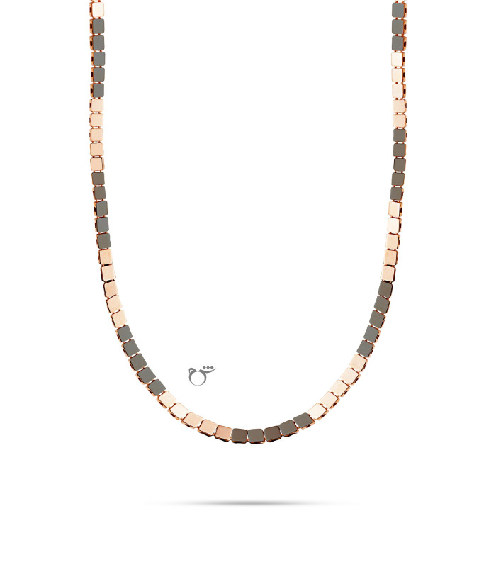 گردنبند آنی رزگلد و مشکی-گالری شیدا مجد