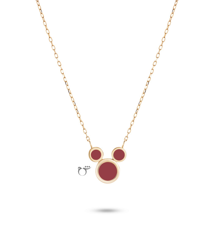 کودک گردنبند میکی قرمز-گالری شیدا مجد