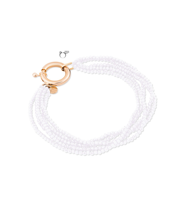 دستبند قفل مدبر سواروسکی سفید