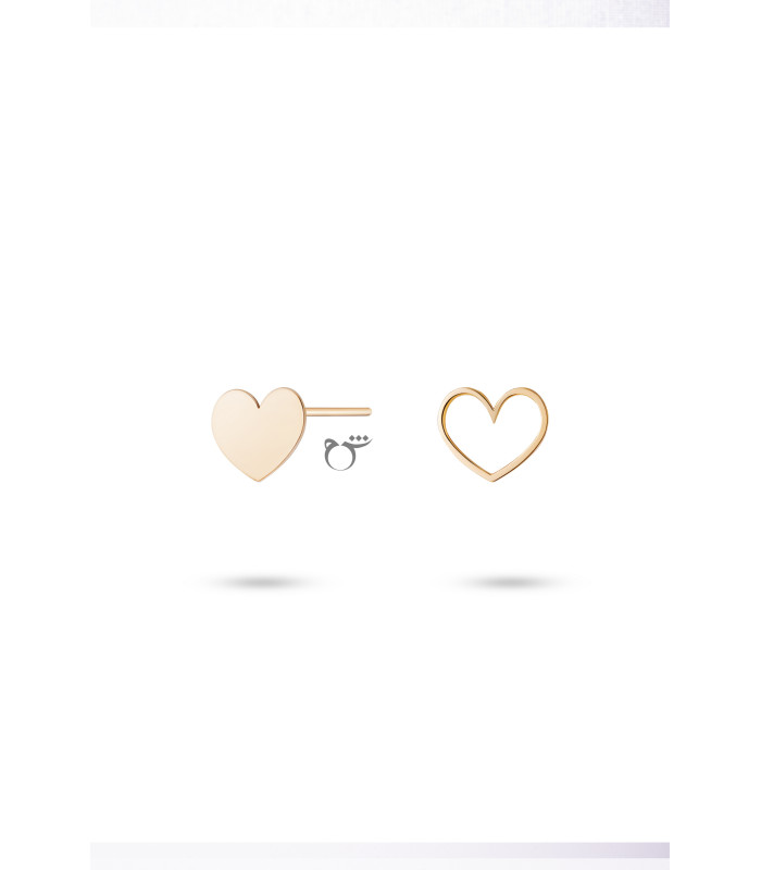 گوشواره قلب پر و خالی