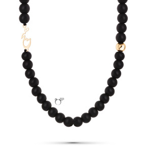 مردانه گردنبند هیچ گوی سنگی