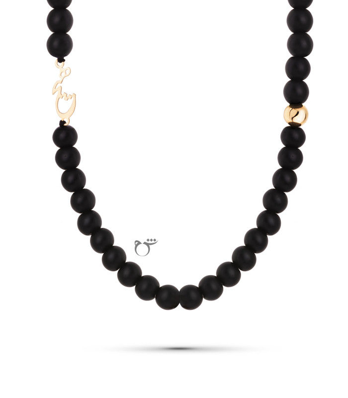 مردانه گردنبند هیچ گوی سنگی