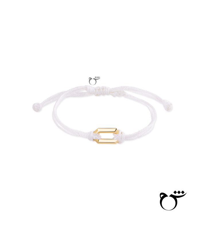 دستبند تک هریلا نخی لمه سفید