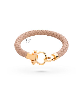 دستبند امگا ارجینال و چرم کرم