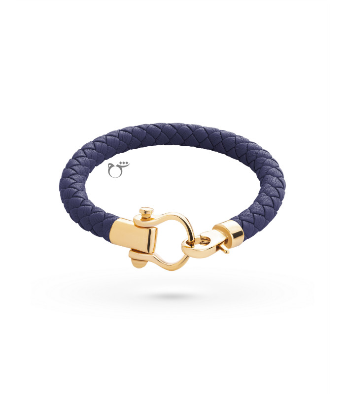 مردانه دستبند امگا ارجینال و چرم سورمه ای