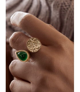 انگشتر دل شیدا و یشم-گالری طلا شیدا مجد