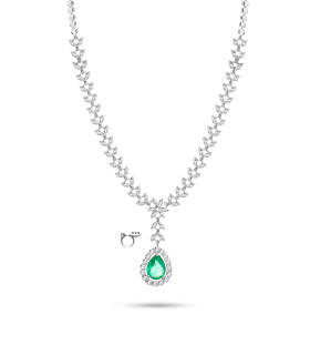 گردنبند جواهر اشک زمرد