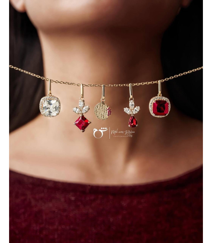 آویز سه مارکیز اشک گارنت-گالری شیدا مجد